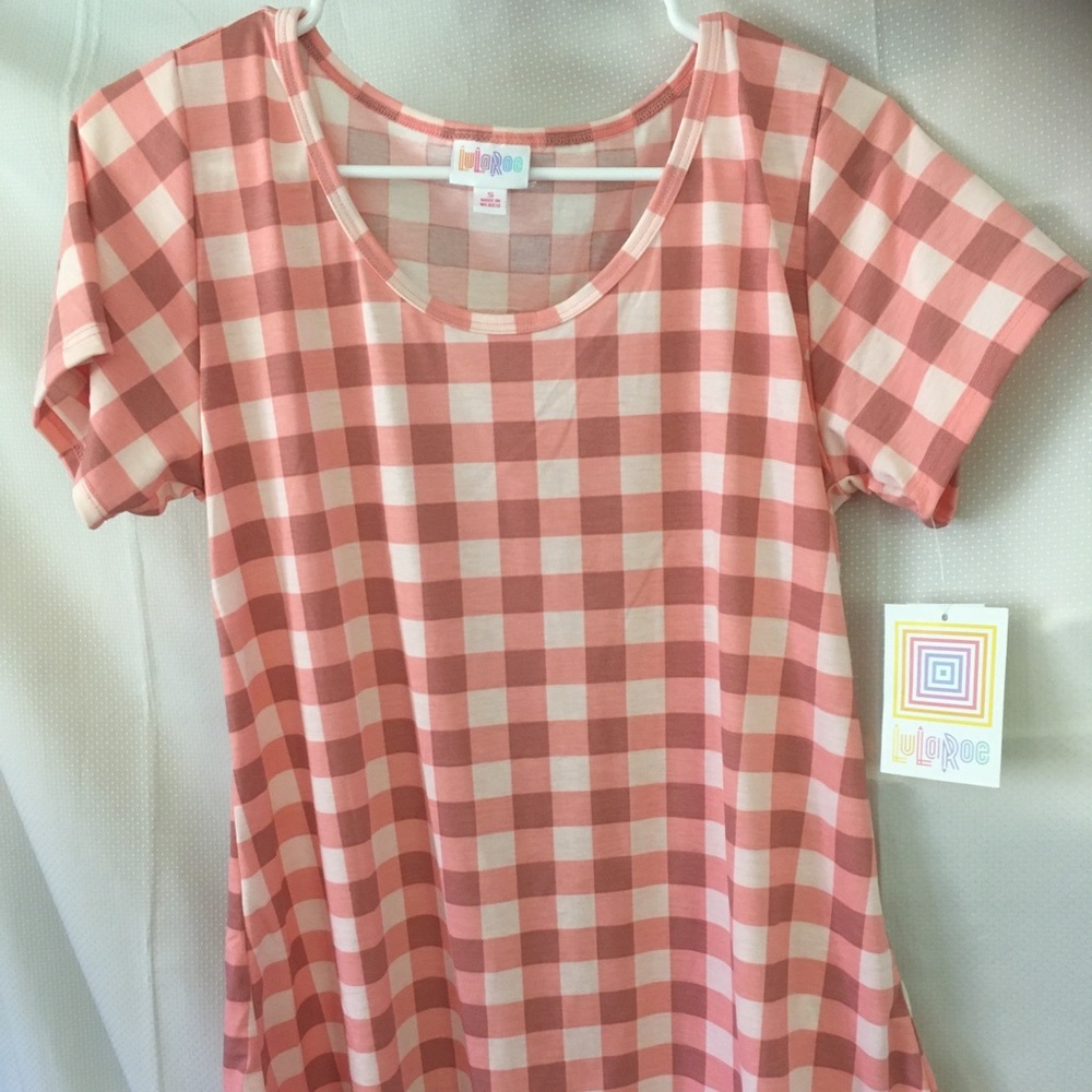 LulaRoe Classic T, NWT, Size S, Pink, Purple Plaid